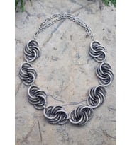 STONEAGE Bayan Kolye Yapraklı Bohem Vintage Hint Gümüşü Gerdanlık Yerli Üretim Türk Malı