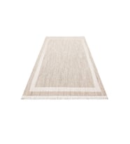 Makine Kaymaz Yıkanabilir Krem Düz Jüt Salon Halısı Mutfak Halısı Koridor Halısı Yolluk 5 beige