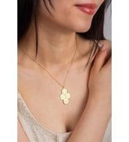 Kişiye Özel 925 Ayar Gümüş Minimalist Tasarım 4 Element Kolye (Gold)