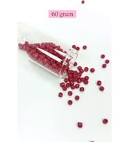 Dökme Cam Kum Boncuk Büyük Boy (6/0) 4 mm - 60 Gram - Bordo - BNC133