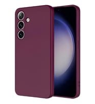 Samsung Galaxy S24 Plus İçi Kadife Silikon Kılıf Bordo