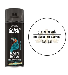 Selsil Rainbow Akrilik Sprey ŞEFFAF PARLAK VERNİK 400 ml.