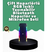 Yüksek Ses Güçlü Kablosuz Hoparlör Karaoke Mikrofonlu