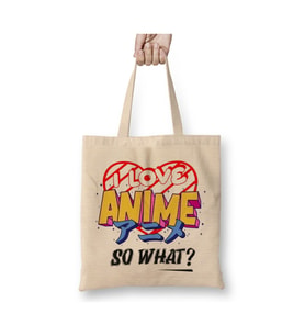 Love Anime Anime And Manga Beyaz Bez Çanta Uzun Saplı Alışveriş Çantası Plaj Çantası