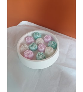 El Yapımı Beton Kase Mum (Pudra Pembe)