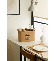 Jüt Dolap İçi Çamaşır Çocuk Odası Oyuncak Düzenleyici Katlanır, Saklama Sepeti Organizer 30x21x18