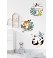 Sevimli Dostlar Çocuk Bebek Odası Kendinden Yapışkanlı Duvar Kağıdı Aksesuarları Süsü Duvar Sticker