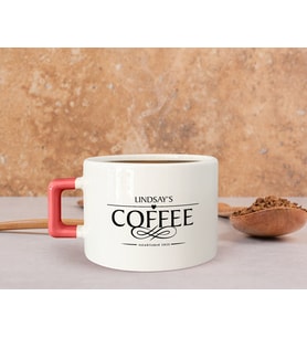 BK Gift Kişiye Özel İsimli Tarihli Pembe Kulplu Çay & Kahve Fincanı-2, Arkadaşa Hediye, Sevgiliye Hediye