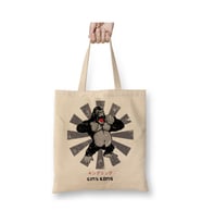 King Kong Retro Japanese Beyaz Bez Çanta Uzun Saplı Alışveriş Çantası Plaj Çantası