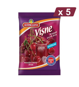 Altıncezve Vişne Aromalı İçecek Tozu Soğuk 450 G - 5Lİ PAKET
