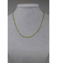 Peridot (ZEBERCET) Taşı Küp Şekilli 2.5mm Kolye (SABİT KLİPSLİ)