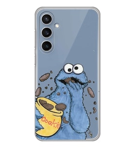 Samsung Galaxy S23 FE Uyumlu Susam Sokağı Kurabiye Canavarı Desenli Şeffaf Telefon Kılıfı