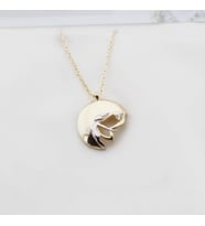 Pırlanta Taş Yarım Ay Su Perisi 0.02 CT Gold Micron Kaplama Gümüş Kolye
