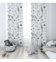 Çocuk Odası Dijital Baskılı 135x260cm Tek Kanat Fon Perde Model 00101