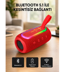 Yeni Nesil Bluetooth 5.1 Hoparlör – Güçlü Ses, Hızlı Bağlantı, Uzun Pil Ömrü
