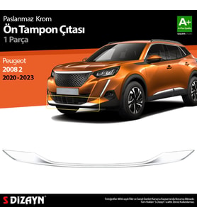 Peugeot 2008 2 Krom Ön Tampon Çıtası 2020-2023