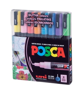 UNİ POSCA SU BAZLI MARKER PC-3ML-8C 0.9-1.3 8'Lİ SET