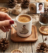 Kişiye Özel Karikatürlü Asker Türk Kahvesi Fincanı 30 Ağustos Zafer Bayramı Hediyesi