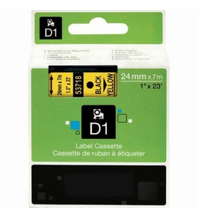 PUUN®Dymo 53718 Sarı Üzerine Siyah Muadil Etiket (Çok Renkli)