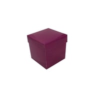 Komple Karton Kutu Düz Renk 7X7X7 CM (25 Adet)  Mor