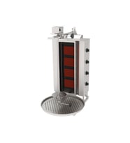 Atalay ADGC-4-U Döner Makineleri Gazlı Camlı Üstten Motorlu - 4 Radyanlı - 230 V