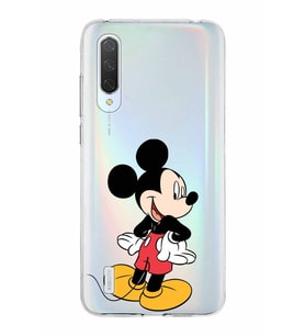 Xiaomi Mi 9 Lite Uyumlu Kapak Mickey Mouse Tasarımlı Şeffaf Silikon Kılıf