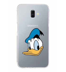 Samsung Galaxy J6 Plus  Kamera Korumalı Kapak Donald Duck Tasarımlı  Şeffaf  Kılıf