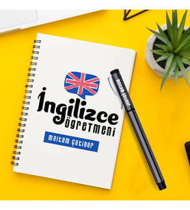 İngilizce Öğretmeni Temalı Defter ve Kalem