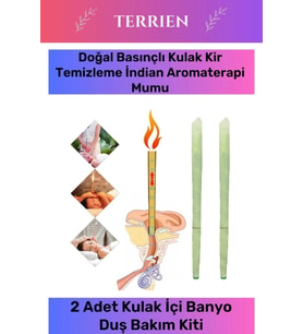Özel Üretim Doğal Basınçlı Kulak Kir Temizleme İndian Aromaterapi Mumu - 2 Adet