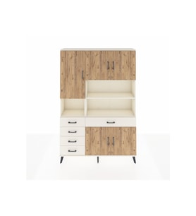 Arges Dolap 9 Raflı 5 Çekmeceli 5 Kapaklı 132x30x195 Aytaşı-Çam/Aytaşı