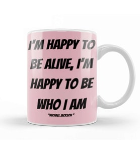 Michael Jackson Quotes Art Gift   Vintage Retro Style Kupa Bardak Porselen