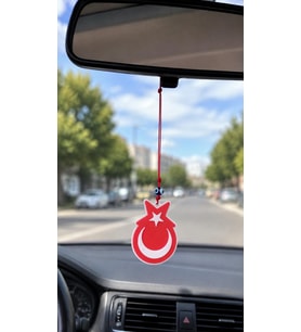 Araba Dikiz Ayna Süsü Türk Bayrağı Çift Taraflı Cam Nazar Boncuklu Kapı Süsü Ev Dekorasyonu