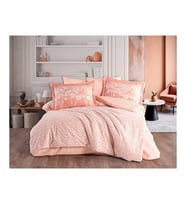 Çift Kişilik Poplin Nevresim Velura Terracota