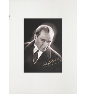 Mustafa Kemal Atatürk Ahşap Retro Vintage Poster