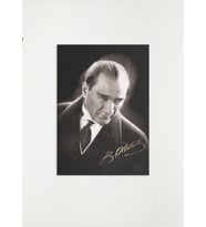 Mustafa Kemal Atatürk Ahşap Retro Vintage Poster