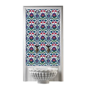 Armada Çini 60x100 Cm Ac 19 Laleli Serigraf Türk Hamamı Pano (Yeşil)
