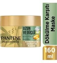 Pantene Uzun ve Güçlü Keratin Koruyucu Dökülme Karşıtı Maske, Bambu ve Biyotinli, 160ml