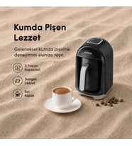 Emsan Kumda 5 Fincan Kapasiteli Türk Kahve Makinesi Black