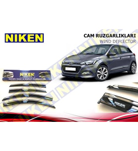 Hyundai I20 Cam Rüzgarlığı 4Lü Kromlu 2015-2016-2017-2018