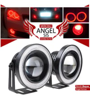 Universal Mercekli Led Angel Sis Farı, 76mm Kırmızı Renk