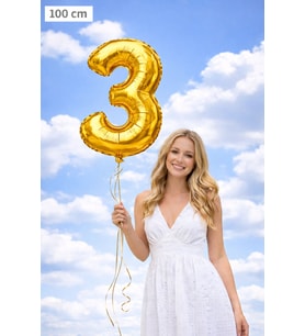 1 MT Gold Rakam Balon Helyumsuz Paketli Kargo Gönderimi