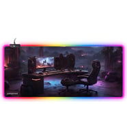 PGS307 Rgb Aydınlatma Kaydırmaz Taban Ergonomik Desenli Gaming Oyuncu Mouse Pad