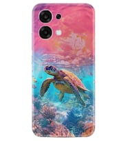 Oppo A6 Pro Kılıf Boutique Baskılı Resimli Kaplumbağa Pcode -065