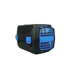 Pribor Kedi Köpek Evcil Hayvan Taşıma Çantası Box Orta Boy Çok Fonksiyonlu Siyah-Mavi (Mavi-Siyah)