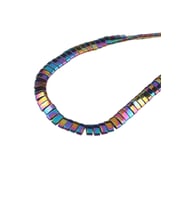 2X5 MM Çift Delikli Hematit Taşı Dizi - DZ3629 (Karışık)