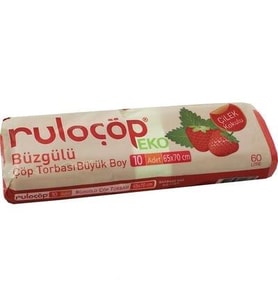 Çilek Kokulu Çöp Poşeti - Büyük - 10 Adet