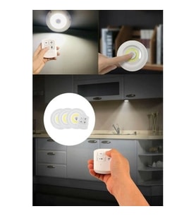 Uzaktan Kumandalı Yapışkanlı 3'Lü Led Spot Lamba