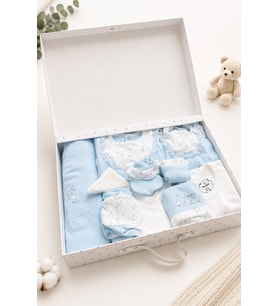 Hayvan Desenli Kız Bebek Hastane Çıkışı 10lu Set Hediye Kutulu 15326