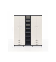 Kronos Dolap 13 Raflı 6 Çekmeceli 2 Askılı 220x59x243 Antrasit-Aytaşı/Aytaşı