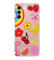 PrintiFy Samsung Galaxy S21 ile Uyumlu 1mm Slim Fit Water Color 5 Baskılı Şeffaf  Kılıf